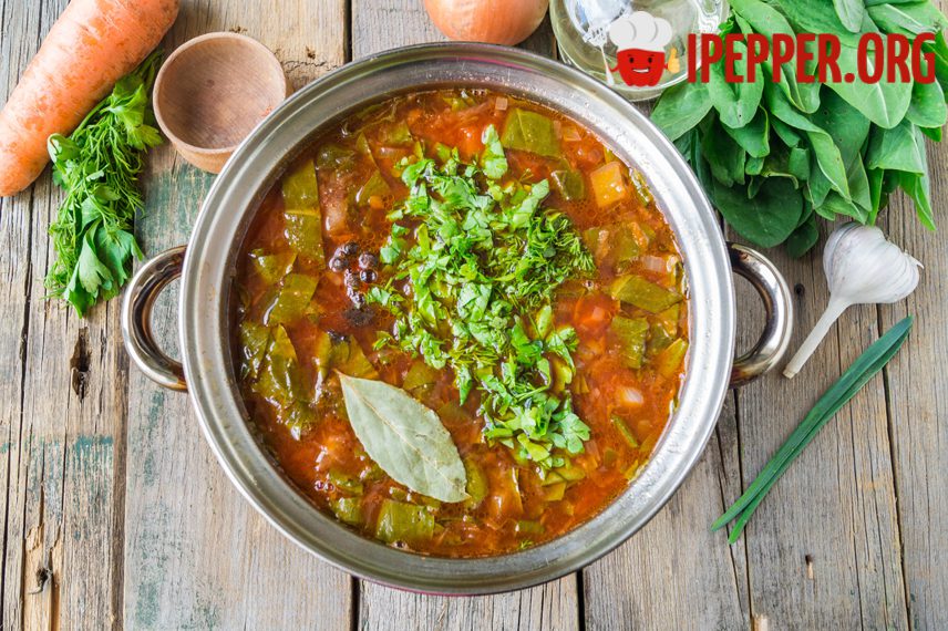 Recipe Green borscht on lard. Шаг 9