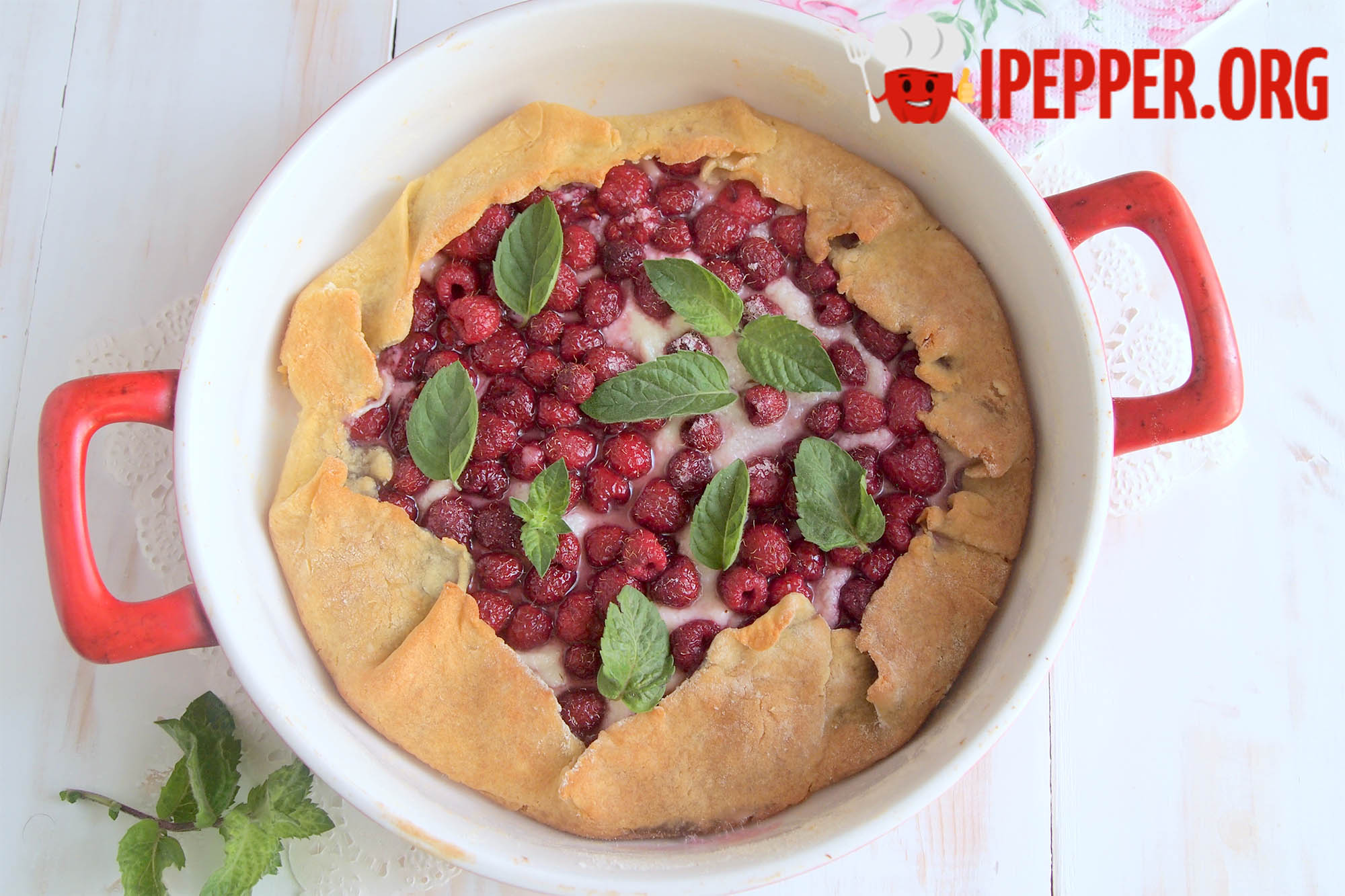 Recipe Galette with cottage cheese and raspberries. Шаг 12
