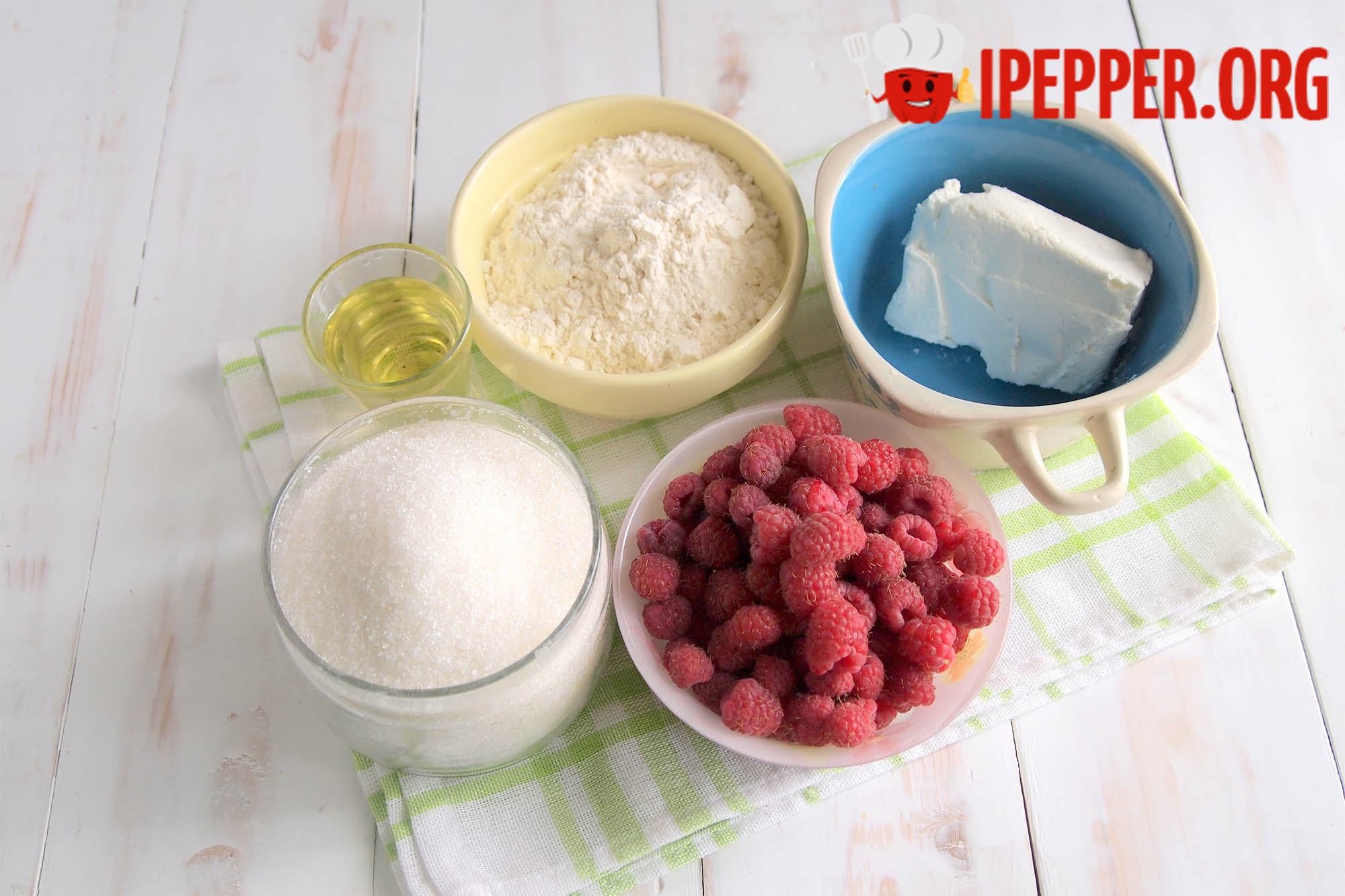 Description of Galette with cottage cheese and raspberries recipe