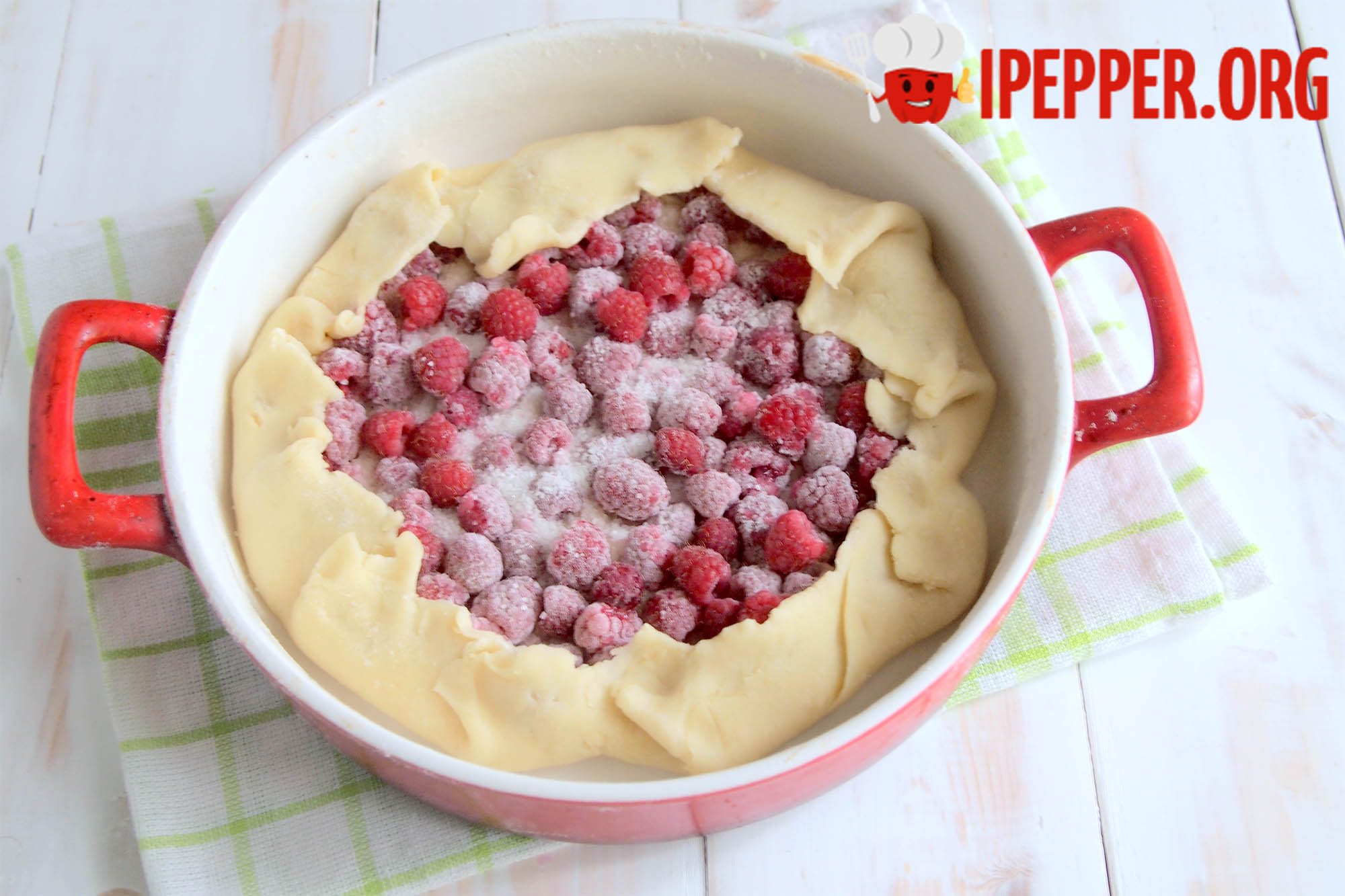 Recipe Galette with cottage cheese and raspberries. Шаг 11