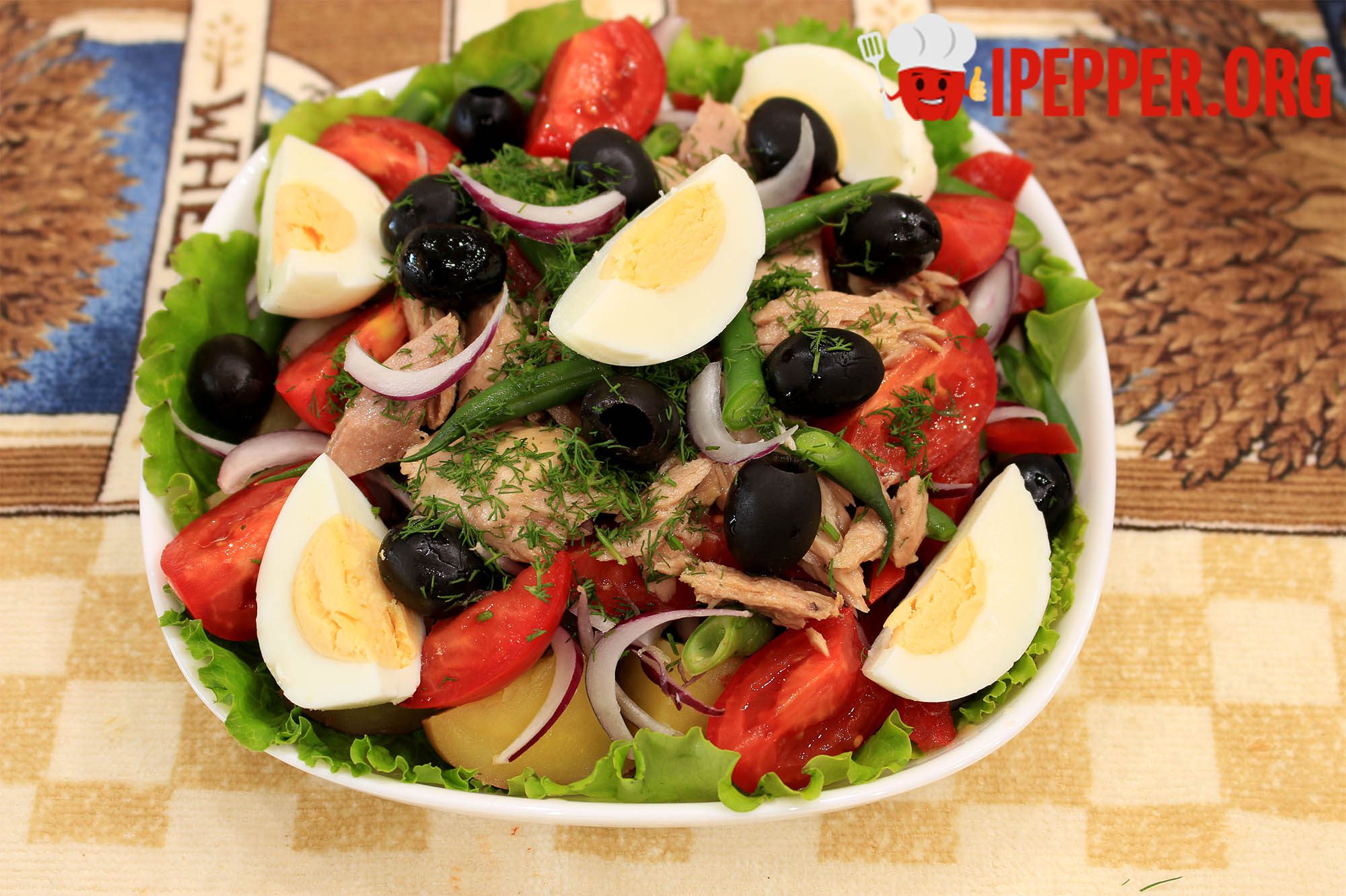 Recipe Nicoise salad with tuna. Шаг 8
