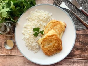 Fish in egg and flour batter