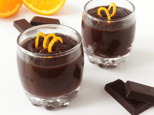 Brazilian chocolate cream with orange juice