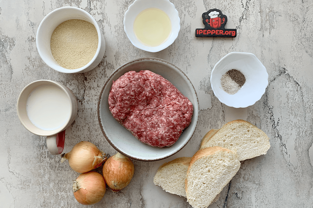 Description of Classic minced meat cutlets in a frying pan recipe