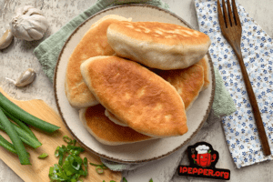 Meat pies fried in a pan