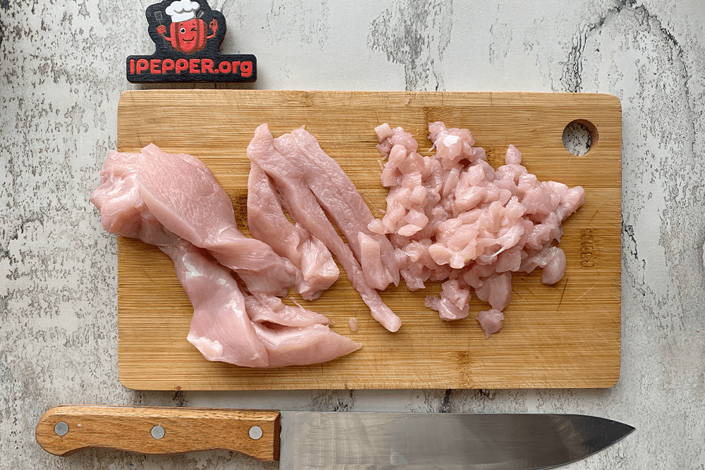 Recipe Chopped chicken cutlets with cheese. Шаг 1