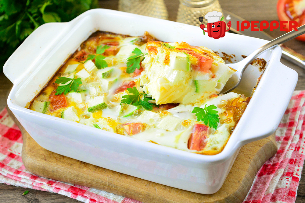 Recipe Lush omelette with zucchini and tomatoes in the oven. Шаг 6