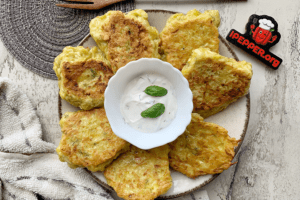 Simple zucchini cutlets in a frying pan
