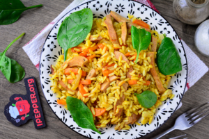 Pilaf with sausage