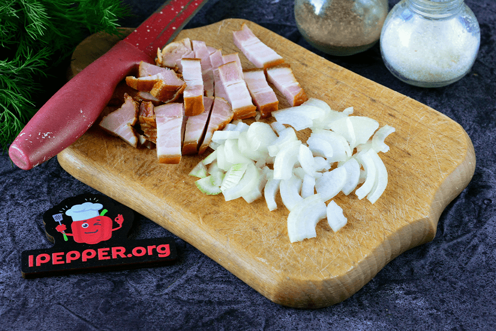 Recipe Fried potatoes with bacon. Шаг 1
