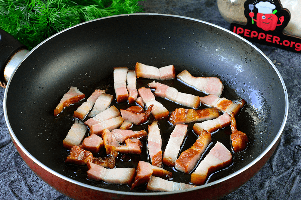 Recipe Fried potatoes with bacon. Шаг 3