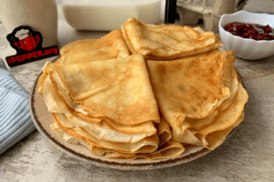 Classic pancakes with milk
